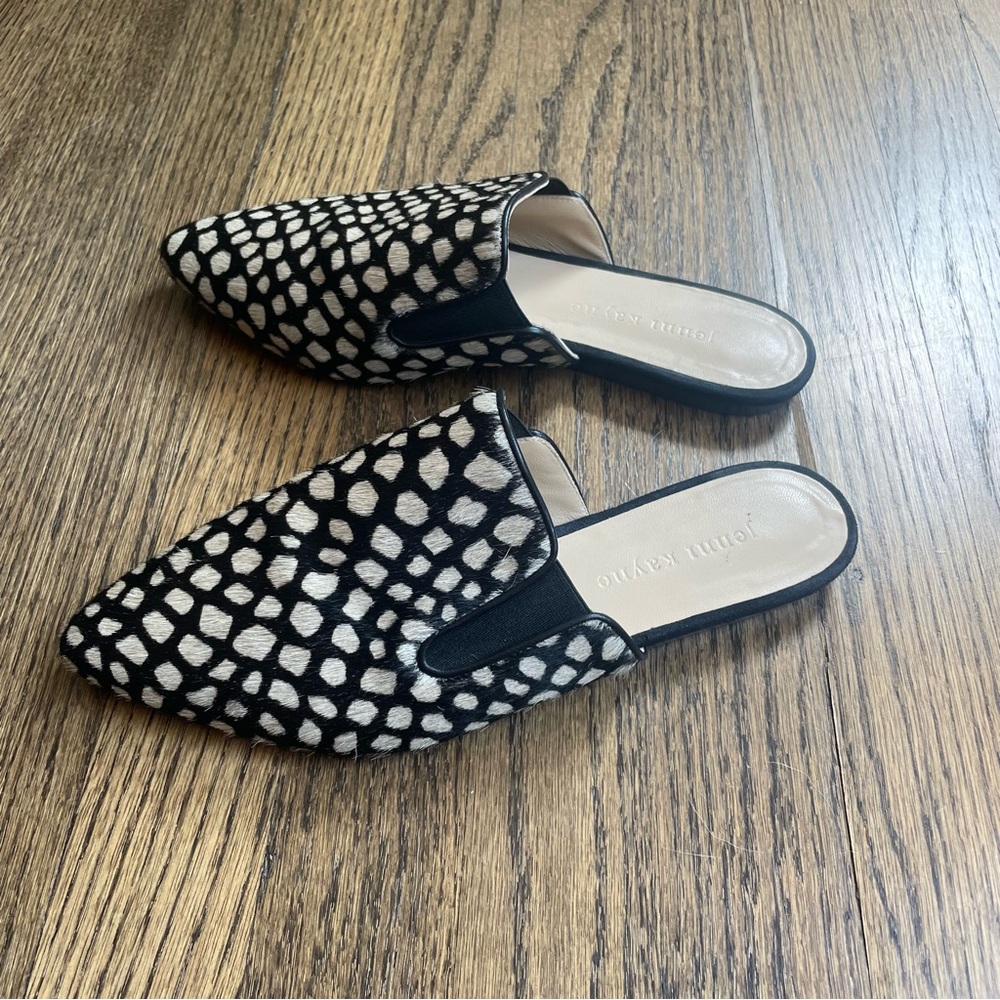 JENNI KAYNE Ponyhair Animal Print Mules
